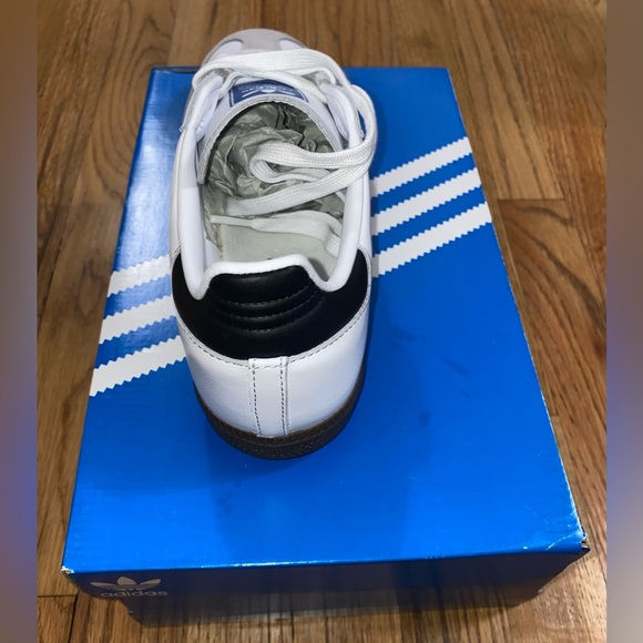 NEW Adidas Samba OG Cloud White Core Black Clear Granite B75806 Men Size 8 Shoes - Picture 3 of 8